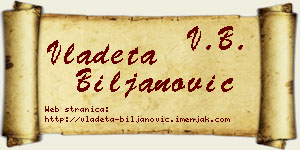 Vladeta Biljanović vizit kartica